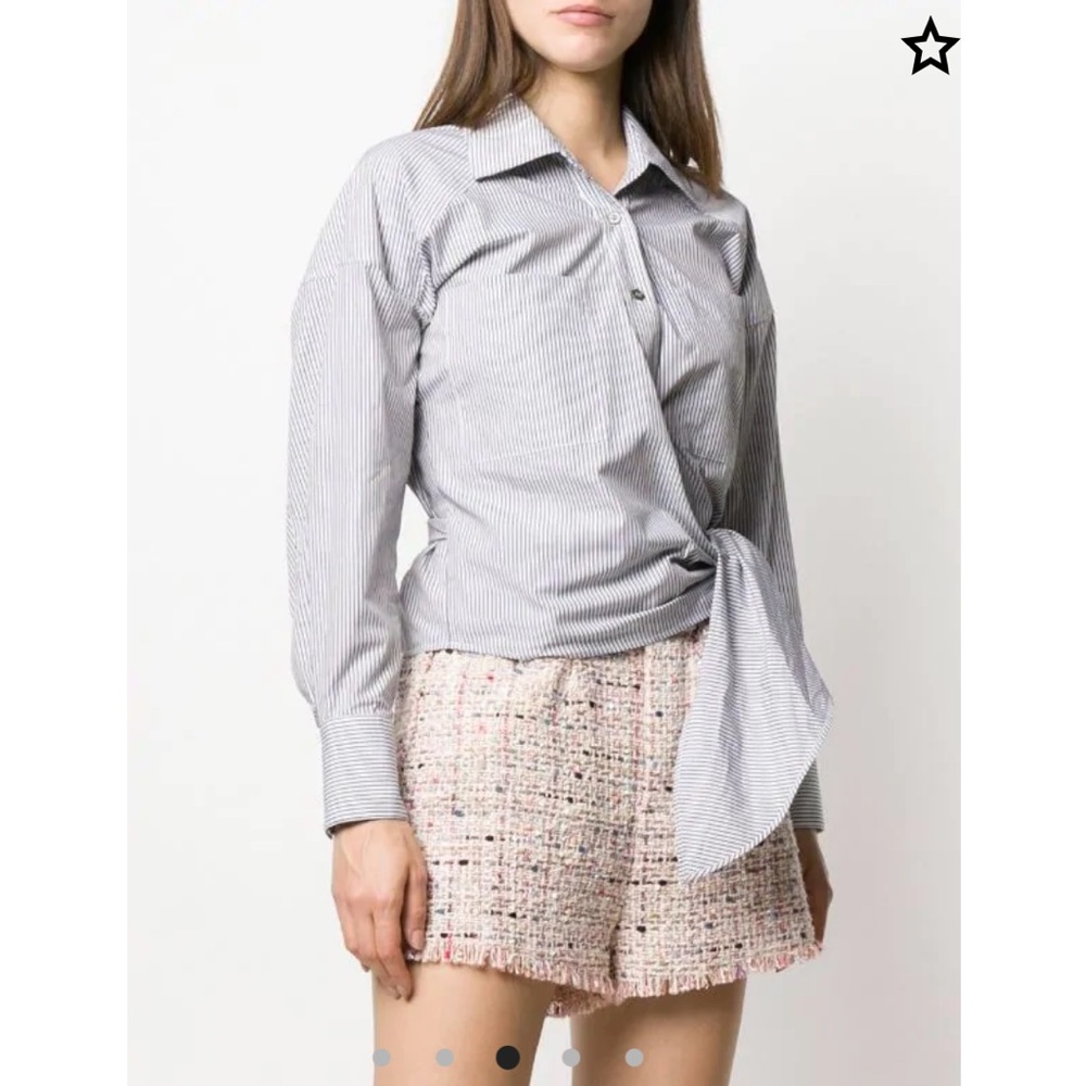 IRO tie-fastening striped shirt-NWT-Size:34